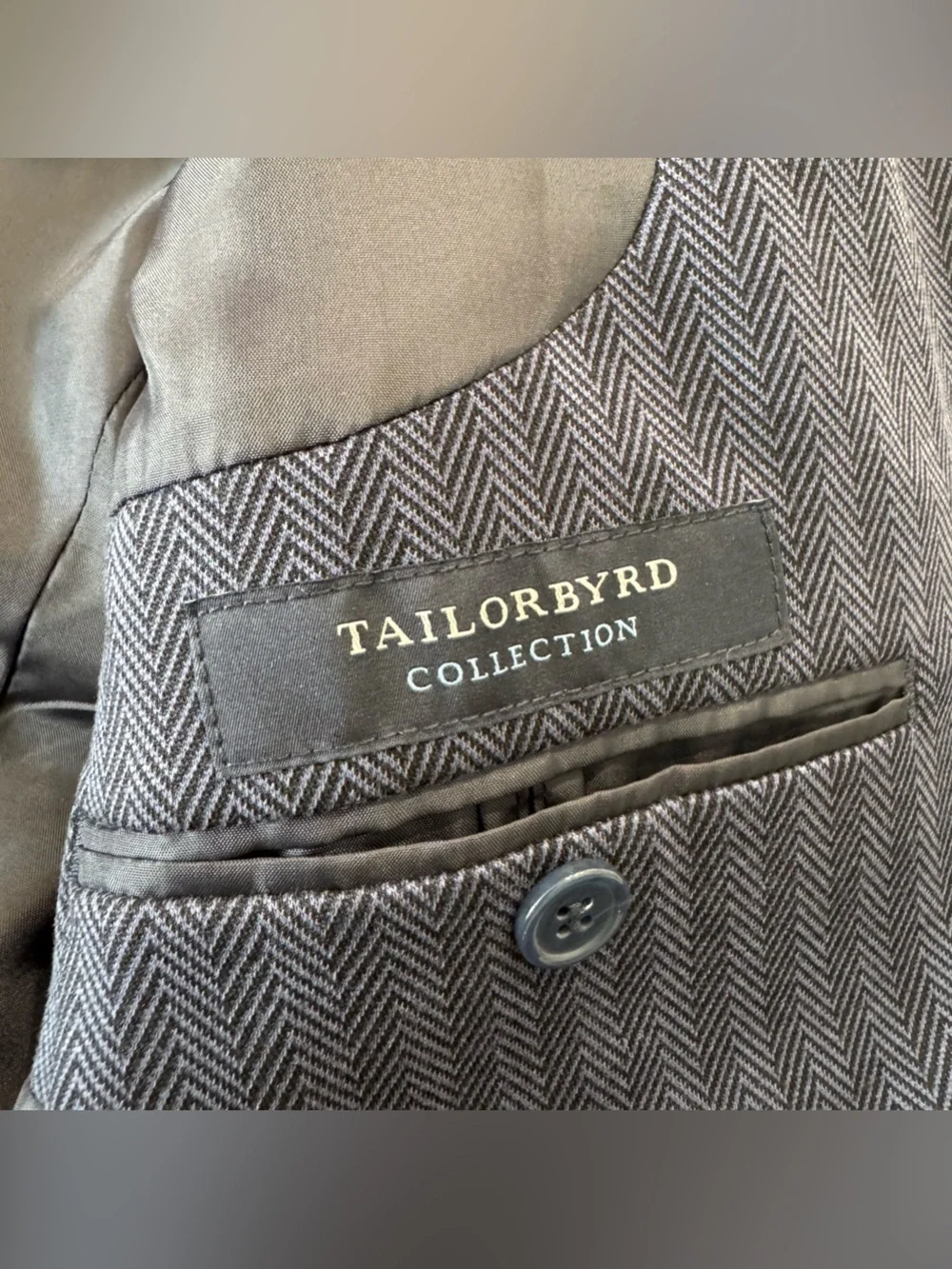 Tailorbyrd Herringbone Two-Button Sport Coat Jacket M 40R